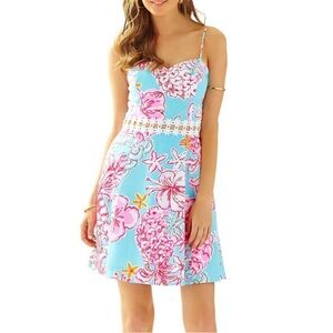 Lilly Pulitzer Lenore Babydoll Mini Dress in Breakwater Blue Lolita Size 0